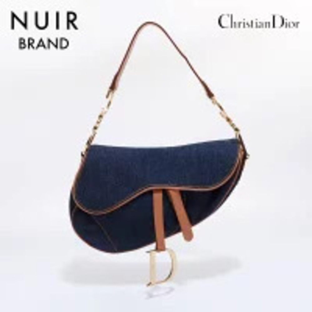 Christian Dior denim handbag Navy Blue